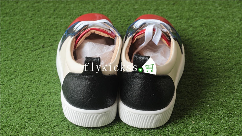 Christian louboutin Low Top Sneaker Red Cream Black